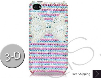 Stripe Ribbon 3D Crystallized Swarovski Phone Case