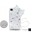 Ribbon 3D Crystallized Swarovski Phone Case - White