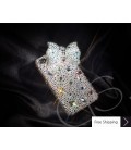 Ribbon 3D Crystallized Swarovski Phone Case - White