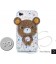 Bear 3D Crystallized Swarovski Phone Case - White