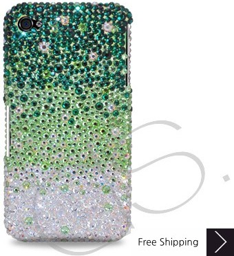 Gradation Crystallized Swarovski Phone Case - Green