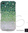 Gradation Bling Swarovski Crystal iPhone 14 Case iPhone 14 Pro and iPhone 14 Pro MAX Case - Green