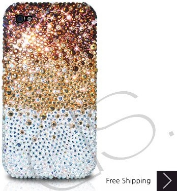 Gradation Crystallized Swarovski Phone Case - Gold