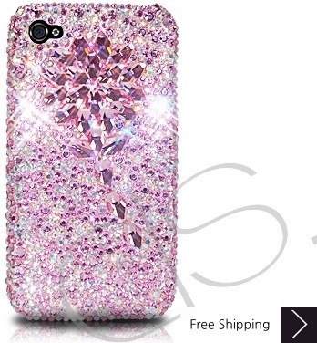 Diamond Flower Crystallized Swarovski Phone Case - Pink