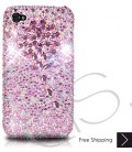 Diamond Flower Bling Swarovski Crystal iPhone 16 Case iPhone 16 Pro and iPhone 16 Pro MAX Case - Pink