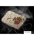 Diamond Flower Crystallized Swarovski Phone Case - Gold