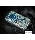 Diamond Flower Crystallized Swarovski Phone Case - Blue