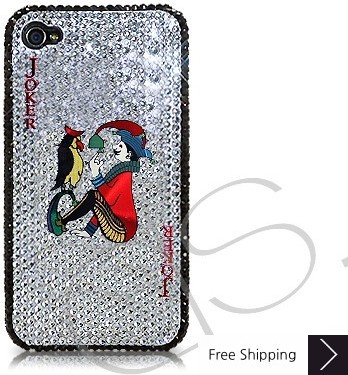 poker Heart Joker Crystallized Swarovski iPhone 4 Case