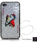 poker Heart Joker Bling Swarovski Crystal iPhone 14 Case iPhone 14 Pro and iPhone 14 Pro MAX Case