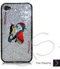 poker Heart Joker Bling Swarovski Crystal iPhone 15 Case iPhone 15 Pro and iPhone 15 Pro MAX Case