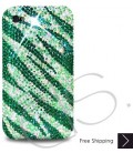 Zebra Wave Crystallized Swarovski Phone Case - Green