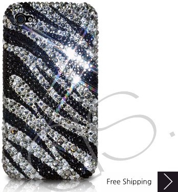 Zebra Wave Crystallized Swarovski Phone Case