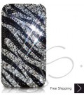 Zebra Wave Bling Swarovski Crystal iPhone 16 Case iPhone 16 Pro and iPhone 16 Pro MAX Case