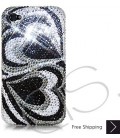 Duo Hearts Bling Swarovski Crystal iPhone 14 Case iPhone 14 Pro and iPhone 14 Pro MAX Case