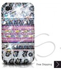 Stripe Print Bling Swarovski Crystal iPhone 15 Case iPhone 15 Pro and iPhone 15 Pro MAX Case