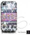 Stripe Print Crystallized Swarovski Phone Case