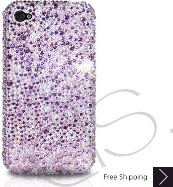 Scatter Bling Swarovski Crystal iPhone 14 Case iPhone 14 Pro and iPhone 14 Pro MAX Case - Purple