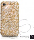 Scatter Bling Swarovski Crystal iPhone 14 Case iPhone 14 Pro and iPhone 14 Pro MAX Case - Gold