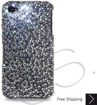 Organize Crystallized Swarovski Phone Case - Silver & Black