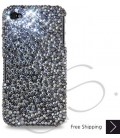 Organize Bling Swarovski Crystal iPhone 15 Case iPhone 15 Pro and iPhone 15 Pro MAX Case - Silver & Black