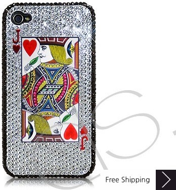 Poker Heart Jack Crystallized Swarovski iPhone 4 Case