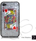 Poker Heart Jack Bling Swarovski Crystal iPhone 14 Case iPhone 14 Pro and iPhone 14 Pro MAX Case
