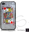 Poker Heart Jack Bling Swarovski Crystal iPhone 16 Case iPhone 16 Pro and iPhone 16 Pro MAX Case