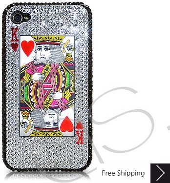 Poker Heart King Crystallized Swarovski iPhone 4 Case