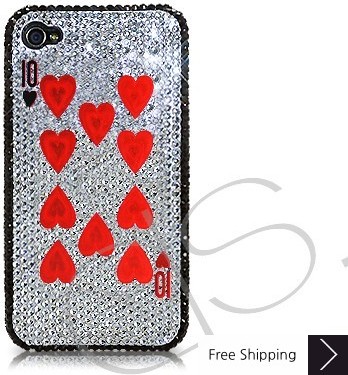 Poker Heart Ten Crystallized Swarovski iPhone 4 Case