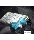 Ribbon 3D Crystallized Swarovski Phone Case - Blue