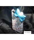 Ribbon 3D Crystallized Swarovski Phone Case - Blue