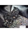 Ribbon Gradation 3D Black Crystallized Swarovski Phone Case