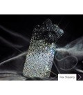 Ribbon Gradation 3D Black Crystallized Swarovski Phone Case