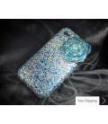 Rose 3D Crystallized Swarovski Phone Case - Blue