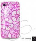 Blossom Bling Swarovski Crystal iPhone 15 Case iPhone 15 Pro and iPhone 15 Pro MAX Case - Pink