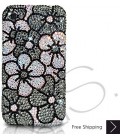 Blossom Bling Swarovski Crystal iPhone 14 Case iPhone 14 Pro and iPhone 14 Pro MAX Case - Black