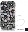 Blossom Bling Swarovski Crystal iPhone 16 Case iPhone 16 Pro and iPhone 16 Pro MAX Case - Black