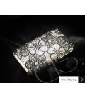 Blossom Crystallized Swarovski Phone Case - Black