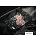 Ribbon Crystallized Swarovski Phone Case - Black