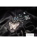 Butterfly Crystallized Swarovski Phone Case - Black