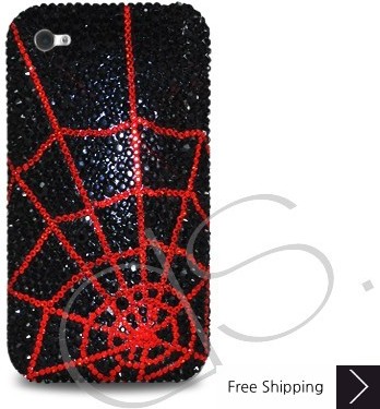 Spider Web Crystallized Swarovski Phone Case - Red