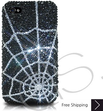 Spider Web Crystallized Swarovski Phone Case - Silver