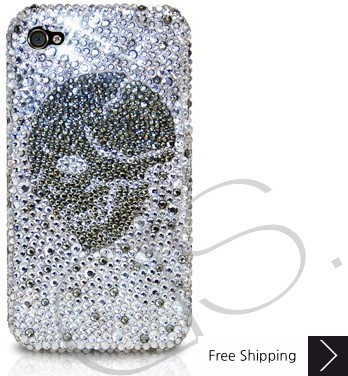 Skull Crystallized Swarovski Phone Case - Silver