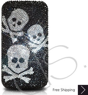 Three Skulls Crystallized Swarovski Phone Case