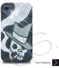 Smoking Skull Bling Swarovski Crystal iPhone 14 Case iPhone 14 Pro and iPhone 14 Pro MAX Case