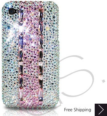 Stitching Pink Crystallized Swarovski Phone Case