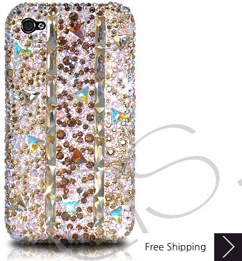 Stitching Gold Crystallized Swarovski Phone Case