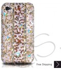 Stitching Gold Bling Swarovski Crystal iPhone 14 Case iPhone 14 Pro and iPhone 14 Pro MAX Case
