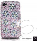 花びら滴ブリンブリンスワロフ スキー iPhone 15 iPhone 15 とケース - ピンク