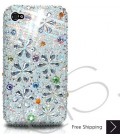 Petal Drops Bling Swarovski Crystal iPhone 16 Case iPhone 16 Pro and iPhone 16 Pro MAX Case - Orange